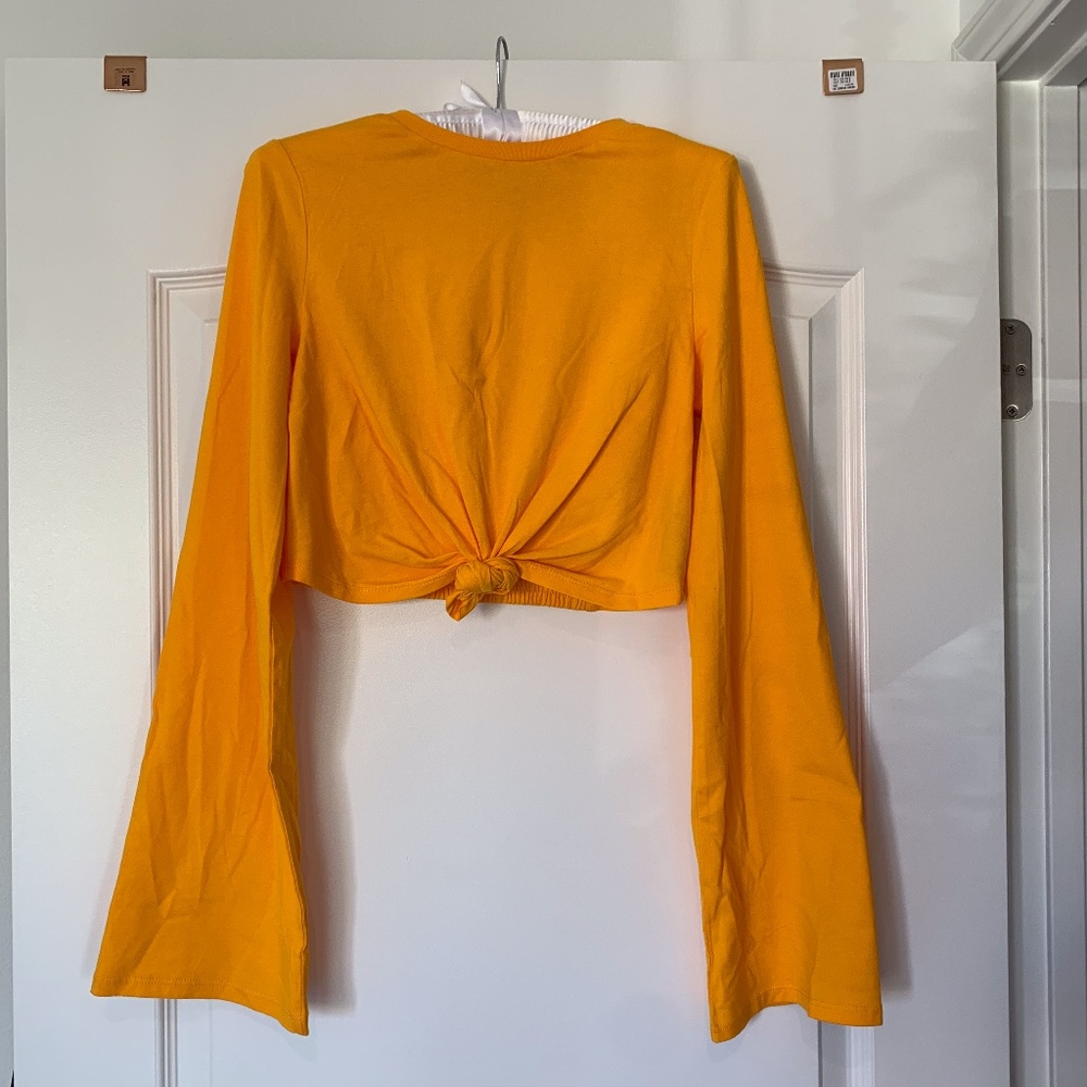 Urban Outfitters Long Bell Sleeve Crop Top